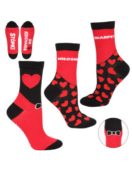 Zabawne skarpetki damskie prezent na walentynki 2-pak