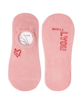Damskie skarpetki stopki z LOVE i silikonową piętą 3-pak  - produkt 2