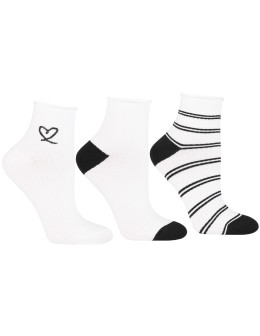 Damskie skarpetki za kostkę w klasycznych kolorach 3-pak