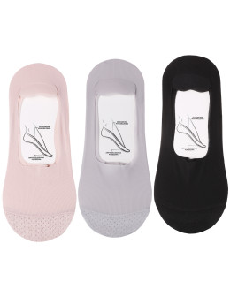 Damskie skarpetki laserowo cięte niskie z bawełną 3-pak
