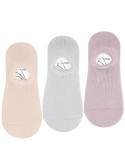 Damskie skarpetki bawełniane bez wzoru niskie stopki 3-pak