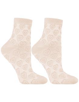 Damskie skarpetki ażurowe za kostkę z motywem serc 3-pak - produkt 2