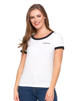 Koszulka damska t-shirt Slim Fit z napisami