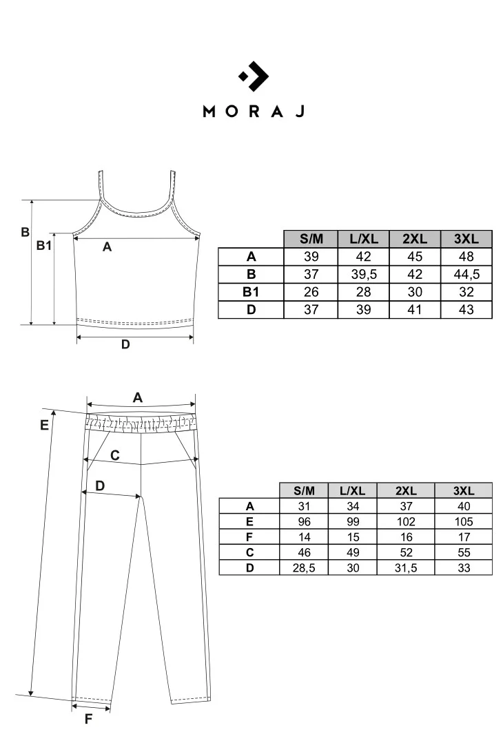 Piżama damska na ramiączkach prążkowana dzianina Plus Size Piżama damska na ramiączkach prążkowana dzianina Plus Size