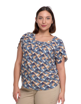 Bluzka damska z wiskozy wzorzysta