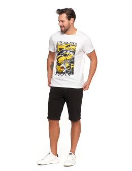 Męska koszulka bawełniana z nadrukiem sportowego auta  - produkt 2