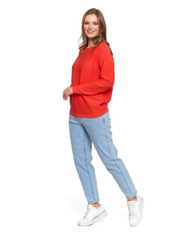 Sweter damski dzianinowy z wiskozy o luźnym kroju - produkt 2