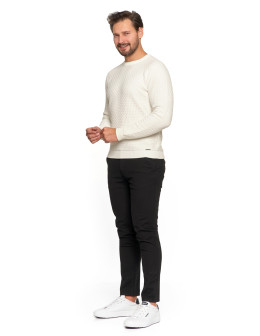 Męski sweter bawełniany z teksturą  - produkt 2