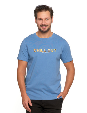 Koszulki, topy, koszule - T-shirt męski bawełniany z nadrukiem JEANS - produkt 1