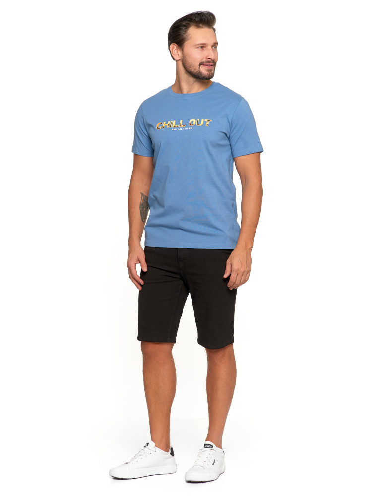 Koszulki, topy, koszule - T-shirt męski bawełniany z nadrukiem JEANS - produkt moraj.pl 2