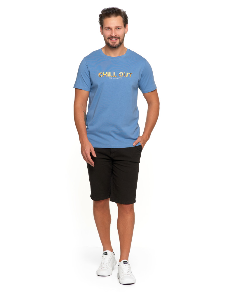 Koszulki, topy, koszule - T-shirt męski bawełniany z nadrukiem JEANS - produkt moraj.pl 4