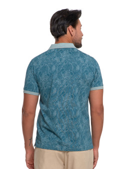 Koszulka polo męska bawełniana wzorzysta  - produkt 2