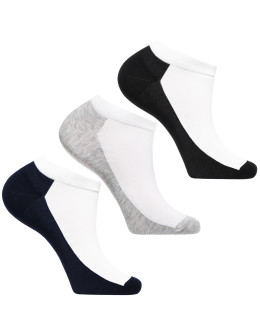 Skarpetki stopki męskie bez wzoru klasyczne 3-pak