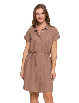 Sukienka lniana damska szmizjerka  - produkt 2