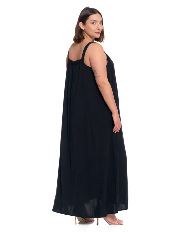 Sukienki - Damska sukienka maxi letnia o luźnym kroju CZARNY - produkt 3