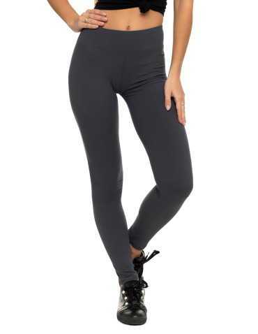 Legginsy - Klasyczne legginsy damskie z wysokim stanem SZARY - produkt 5
