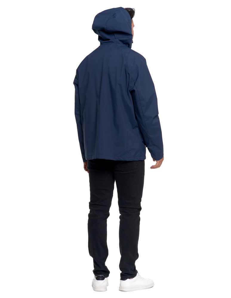 Kurtki i kamizelki - Wiatrówka z kapturem wodoodporna unisex GRANATOWY  - produkt moraj.pl 12