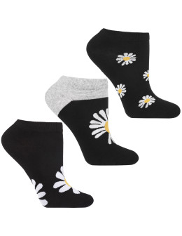 Damskie skarpetki stopki w stokrotki 3-pak