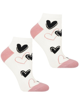 Skarpetki damskie stopki w serca 3-pak  - produkt 2