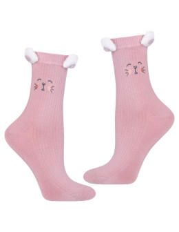 Skarpetki damskie długie bawełniane z motywem króliczka