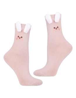 Skarpetki damskie długie bawełniane z motywem króliczka