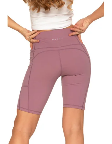 Legginsy kolarki damskie sportowe z kieszeniami - RÓŻOWY  - produkt 2