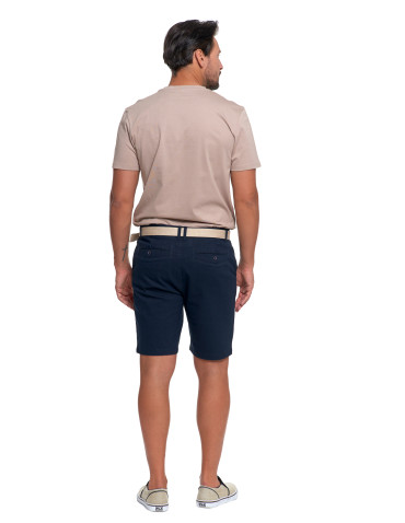 Szorty - Męskie szorty chino spodenki z paskiem GRANATOWY - produkt 4
