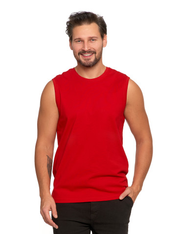 Koszulki, topy, koszule - Koszulka męska tank top bez rękawów CZERWONY - produkt 1