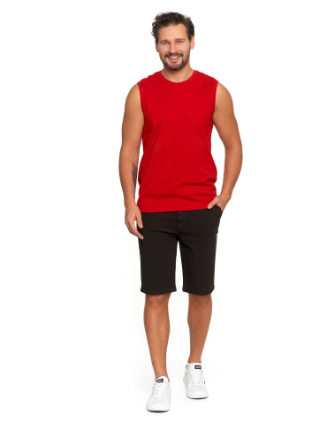 Koszulki, topy, koszule - Koszulka męska tank top bez rękawów CZERWONY - produkt 4
