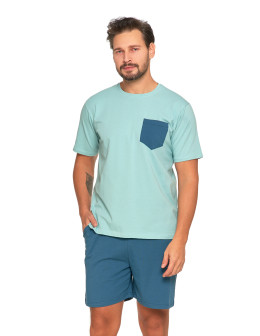 Piżama męska z bawełny z krótkim rękawem i spodenkami  - produkt 2