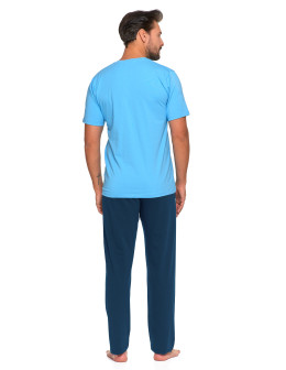 Piżama męska bawełniana z nadrukiem i długimi spodniami - produkt 2