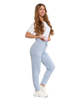 Spodnie dresowe damskie z kieszeniami i ściągaczami  - produkt 2