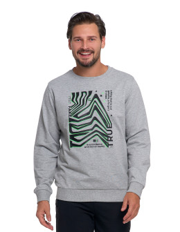 Bluza męska z nadrukiem bez kaptura