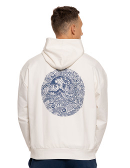 Męska bluza dresowa z kapturem i nadrukiem na plecach  - produkt 2