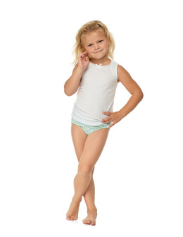 Bawełniany podkoszulek dziewczęcy na ramiączkach - produkt 2