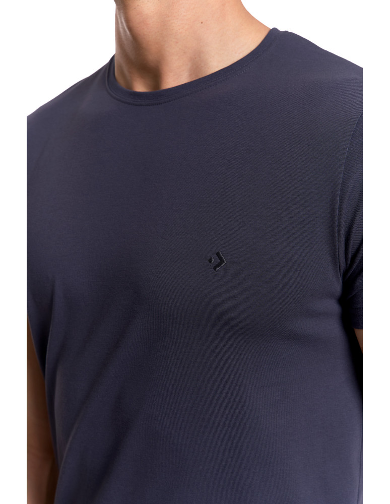 Koszulki, topy, koszule - Koszulka męska T-shirt bawełniana Premium okrągły dekolt NIEBIESKI - produkt moraj.pl 95