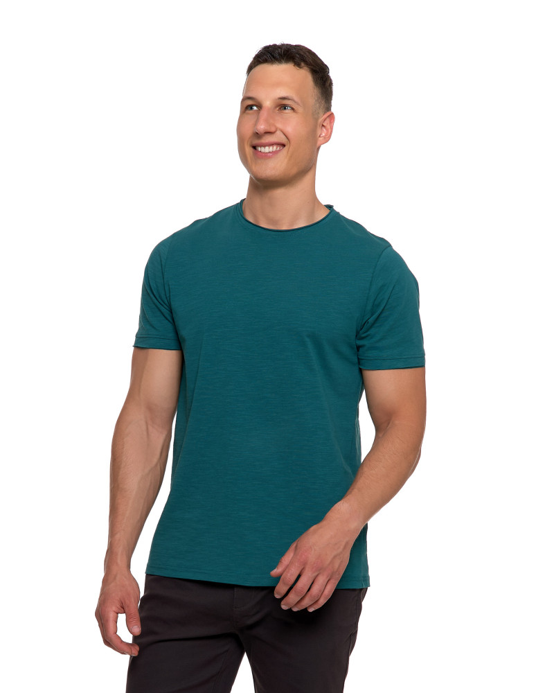 Koszulki, topy, koszule - T-shirt męski z bawełny klasyczny ZIELONY - produkt moraj.pl 1