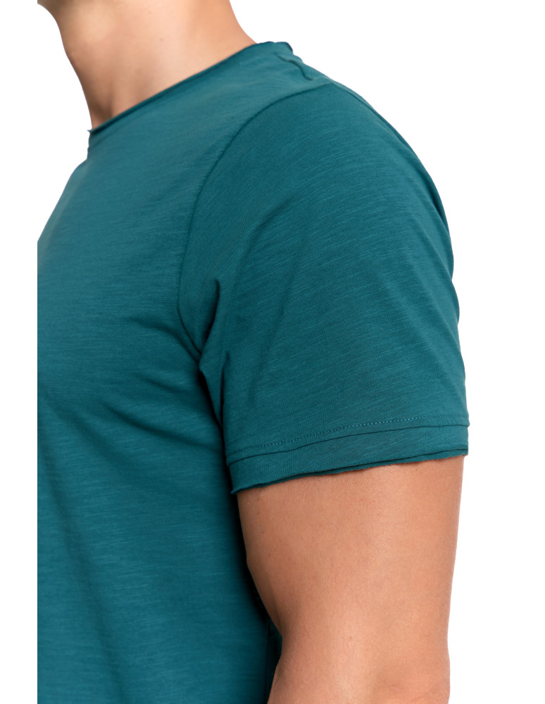 Koszulki, topy, koszule - T-shirt męski z bawełny klasyczny ZIELONY - produkt moraj.pl 4