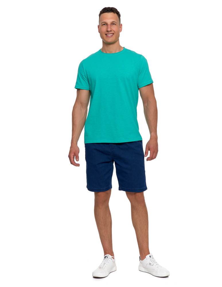 Koszulki, topy, koszule - T-shirt męski basic z bawełny slub TURKUSOWY - produkt moraj.pl 7