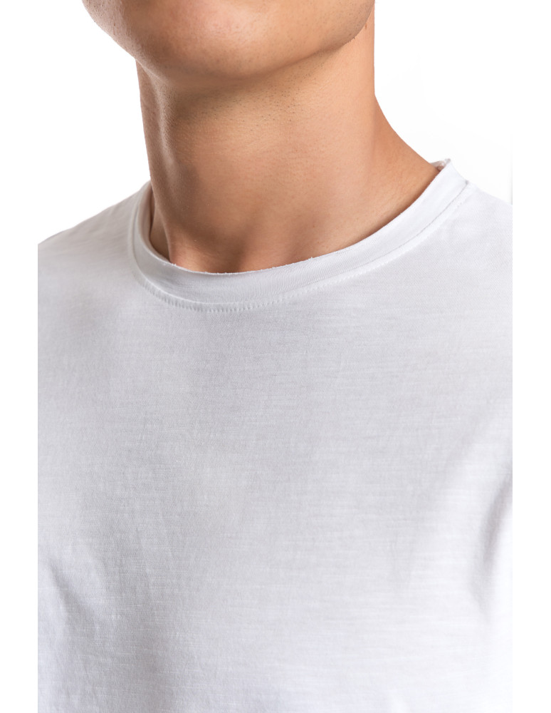 Koszulki, topy, koszule - Męski T-shirt z bawełny 100% klasyczny BIAŁY - produkt moraj.pl 4
