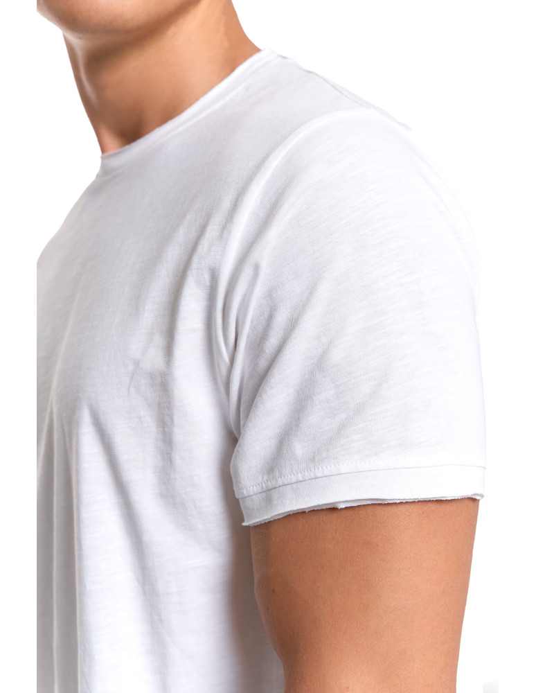Koszulki, topy, koszule - Męski T-shirt z bawełny 100% klasyczny BIAŁY - produkt moraj.pl 5