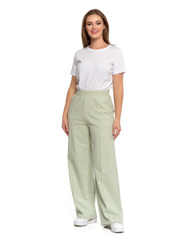 Spodnie dresowe damskie z wysokim stanem i szeroką nogawką  - produkt 2