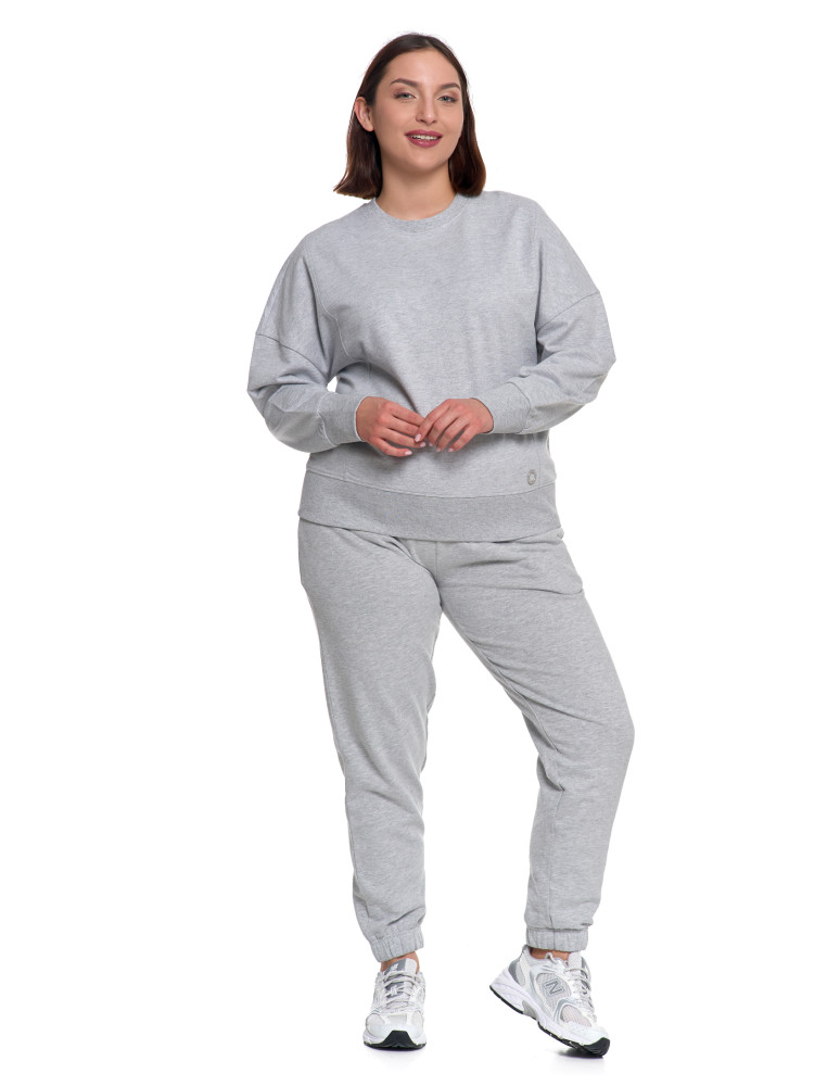 Bluzy - Bluza damska dresowa SZARY - produkt moraj.pl 2