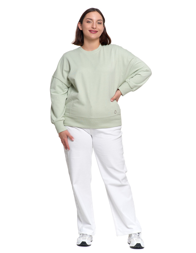 Bluzy - Bluza damska dresowa ZIELONY - produkt moraj.pl 5