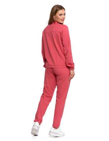 Bluzy - Bluza damska ze stójką na suwak i kieszeniami RÓŻOWY - produkt 11