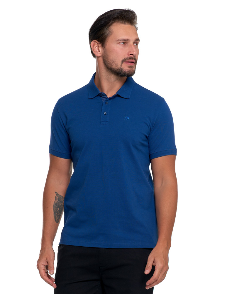Polo - Męska koszulka polo z bawełny GRANATOWY - produkt moraj.pl 1