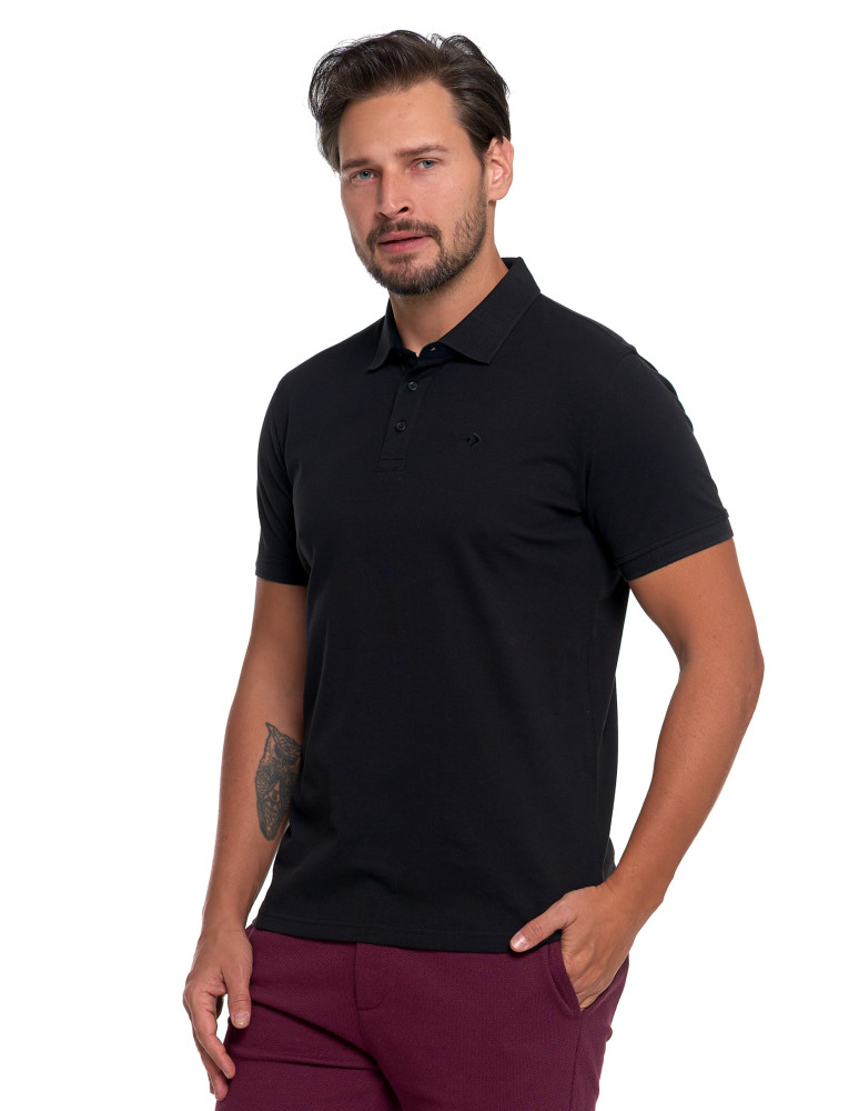 Polo - Męska koszulka polo z bawełny CZARNY - produkt moraj.pl 2