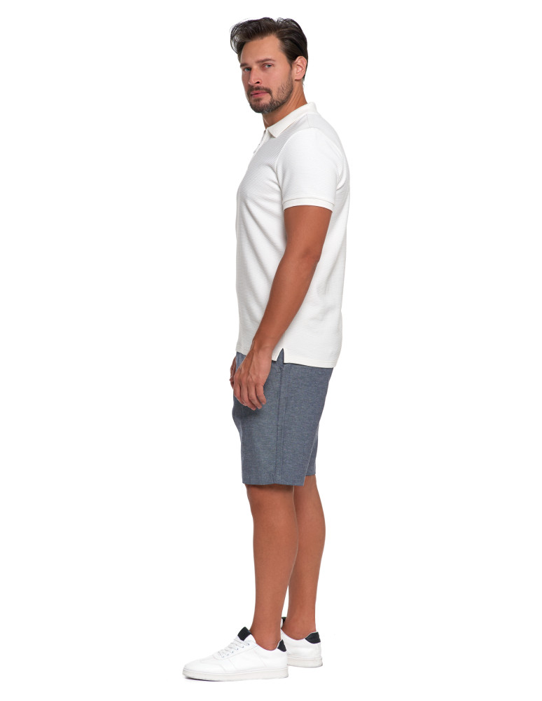 Polo - Koszulka polo męska z zamkiem i kołnierzykiem BIAŁY - produkt moraj.pl 7