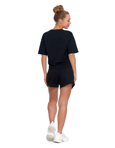 Koszulki i topy - T-shirt damski o luźnym kroju z napisami CZARNY - produkt 7