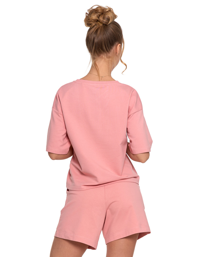 Koszulki i topy - T-shirt damski o luźnym kroju z napisami RÓŻOWY - produkt moraj.pl 10